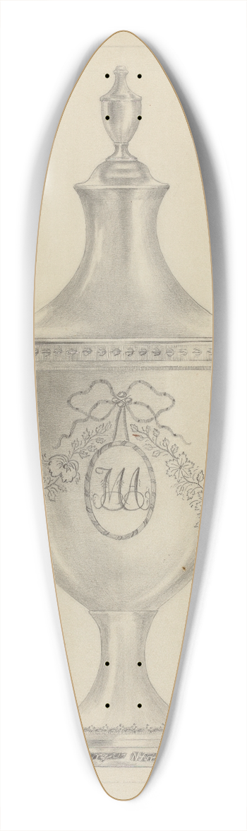 Hester Duany - Silver Sugar Bowl 39.3 inch art pintail longboard deck