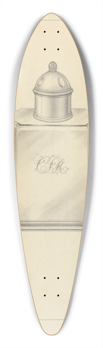 Hester Duany - Silver Tea Caddy 39.3 inch art pintail longboard deck