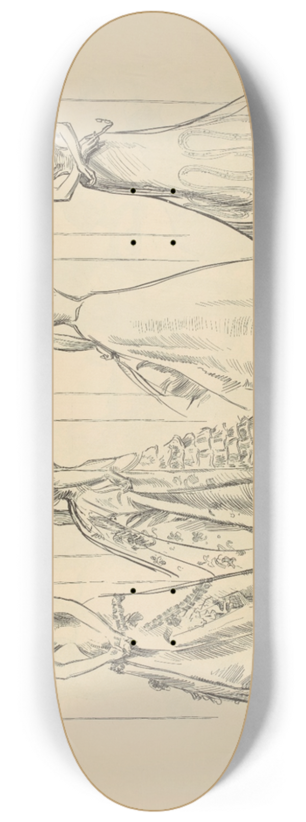 Charles Dana Gibson - People who will have their own way 8.25 inch art skate deck