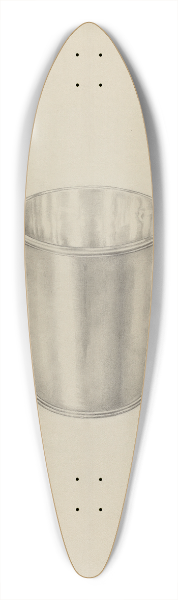 Hester Duany - Silver Tumbler 39.3 inch art pintail longboard deck