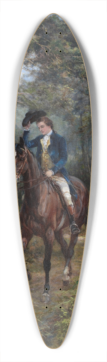Heywood Hardy - The meeting in the forest 39.3 inch art pintail longboard deck