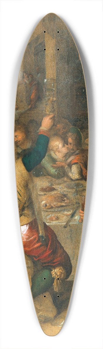 Hieronymus Francken II - A Banquet Scene 39.3 inch art pintail longboard deck