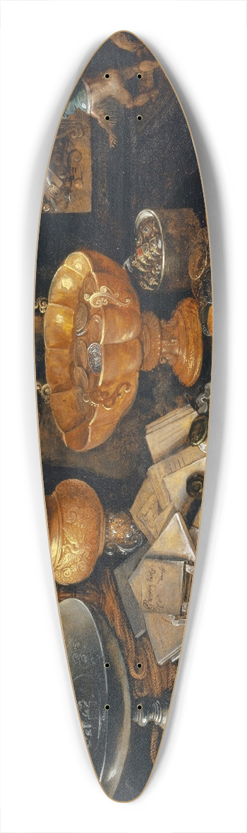 Hieronymus Francken II - Riches And The Death Of The Miser, Still Life 39.3 inch art pintail longboard deck
