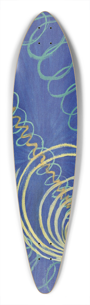 Hilma af Klint - Primordial Chaos, No. 16, The WU-ROSEN Series. Grupp 1 39.3 inch art pintail longboard deck