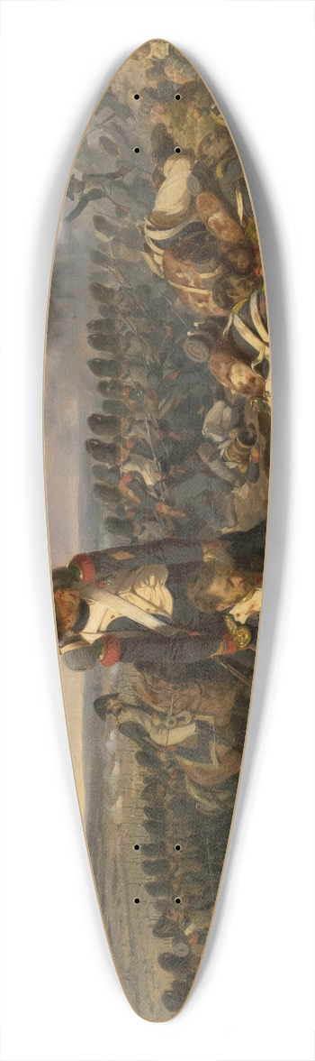 Hippolyte Bellang - Battle Scene 39.3 inch art pintail longboard deck