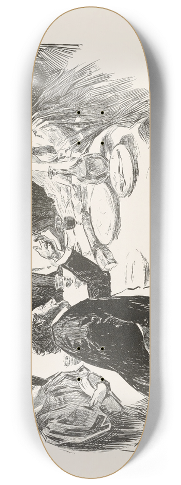 Charles Dana Gibson - Puzzle  A funny story, find the Englishman 8.25 inch art skate deck