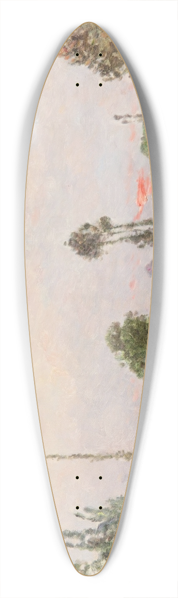 Hippolyte Camille Delpy - The Pond At Dusk 39.3 inch art pintail longboard deck