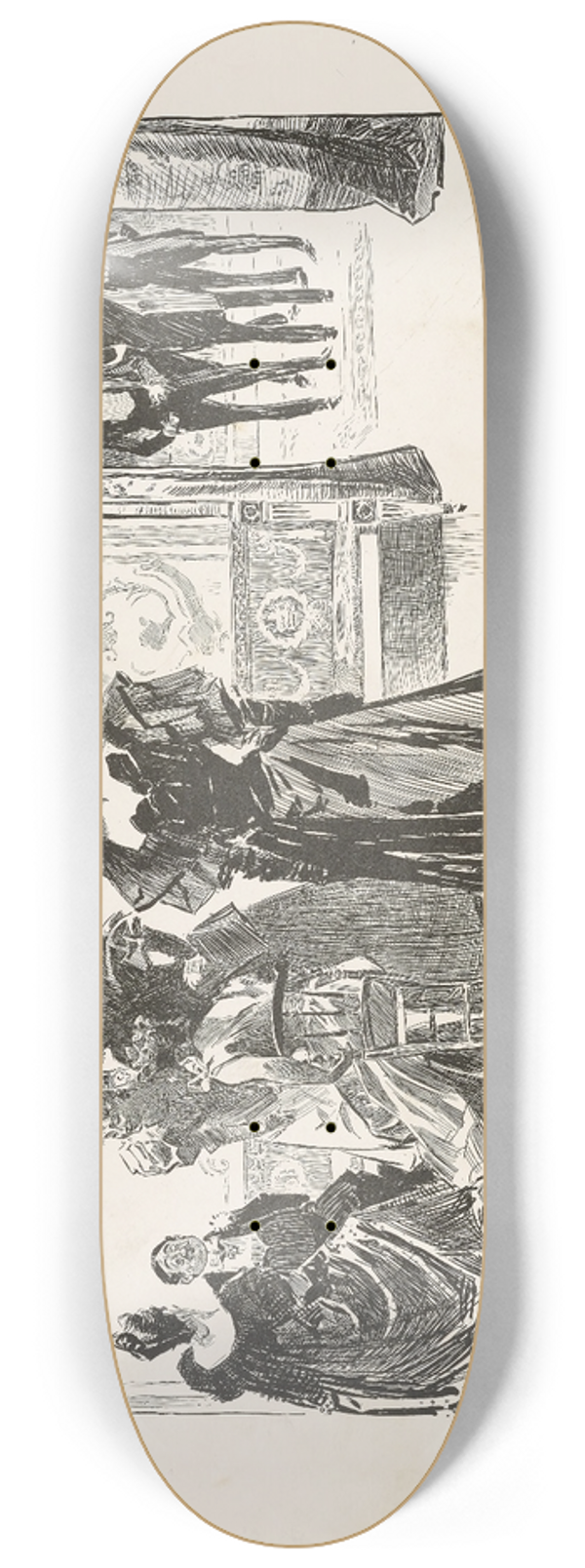 Charles Dana Gibson - Puzzle  Find the nobleman 8.25 inch art skate deck