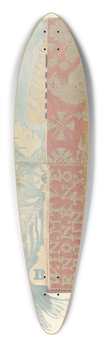 H. Langden Brown - Jacquard coverlet 39.3 inch art pintail longboard deck