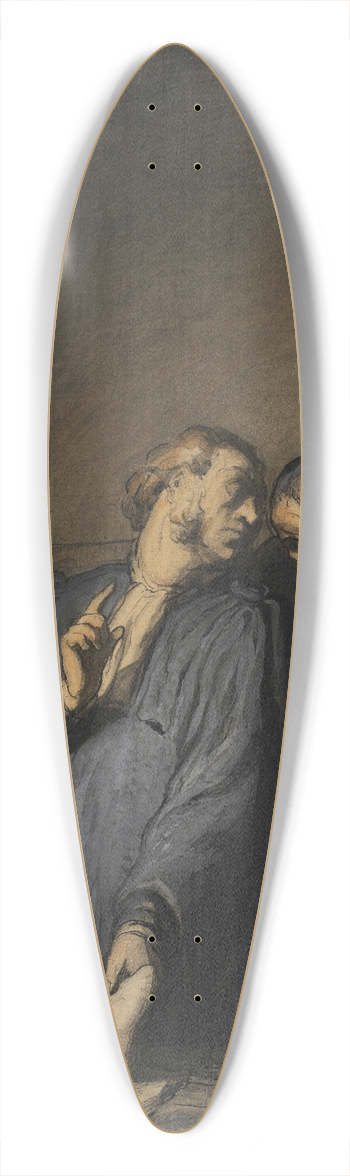 Honor Daumier - A Criminal Case 39.3 inch art pintail longboard deck