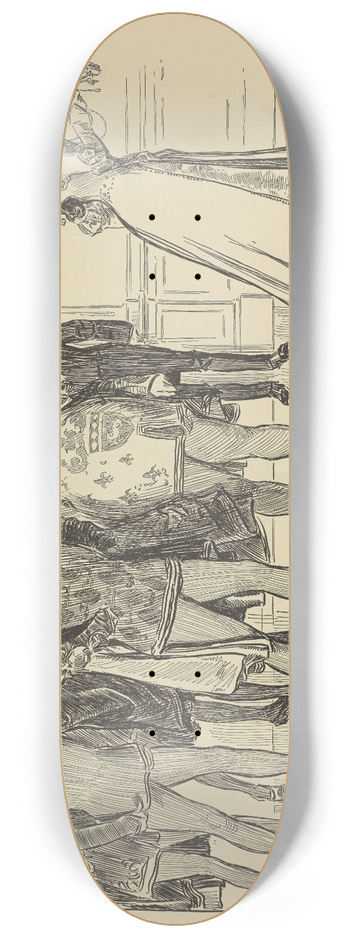 Charles Dana Gibson - She goes to the fancy dress ball as Juliet 8.25 inch art skate deck