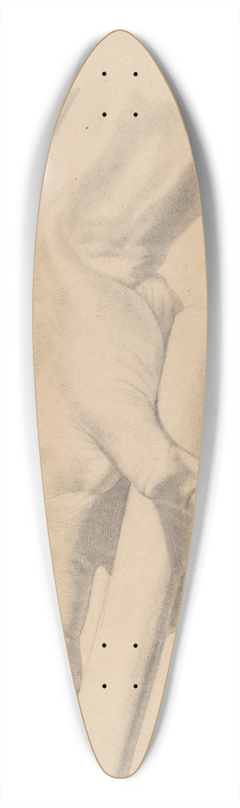 Horatio Greenough - Study of a Hand 39.3 inch art pintail longboard deck