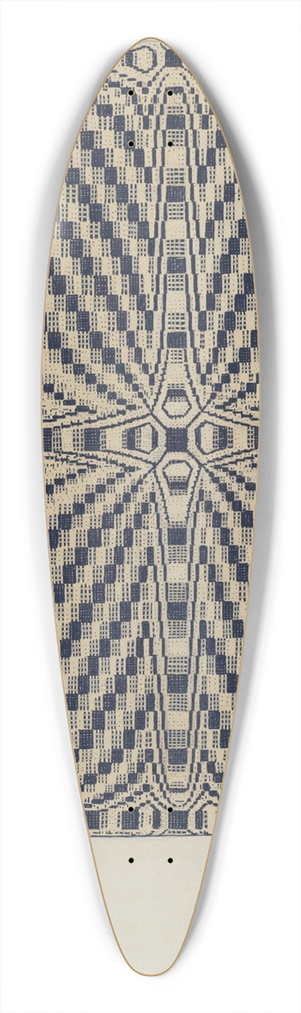Howard H. Sherman - Handwoven Coverlet 39.3 inch art pintail longboard deck
