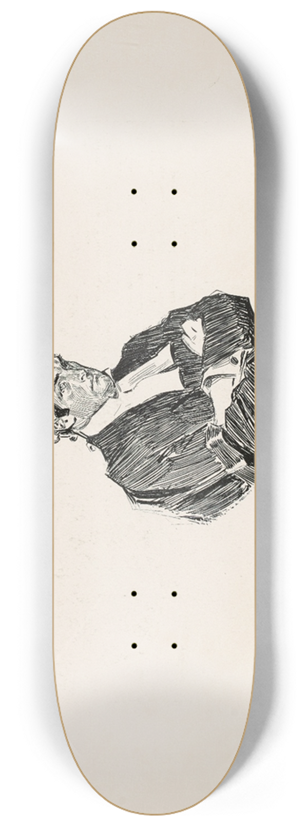 Charles Dana Gibson - Small Wigs and Big Fees 8.25 inch art skate deck
