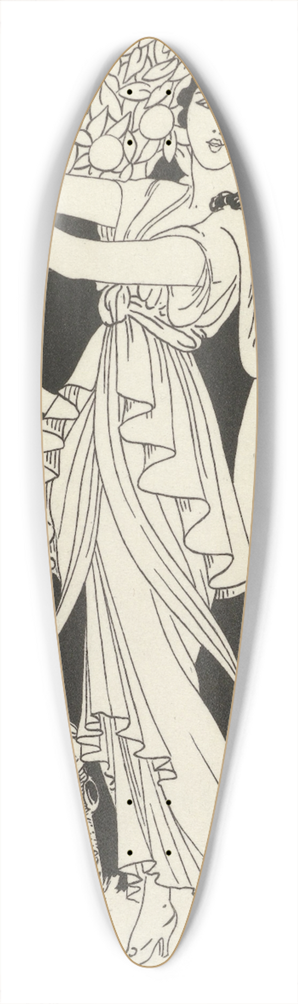 H. Robert Dammy - Robe de bal 39.3 inch art pintail longboard deck