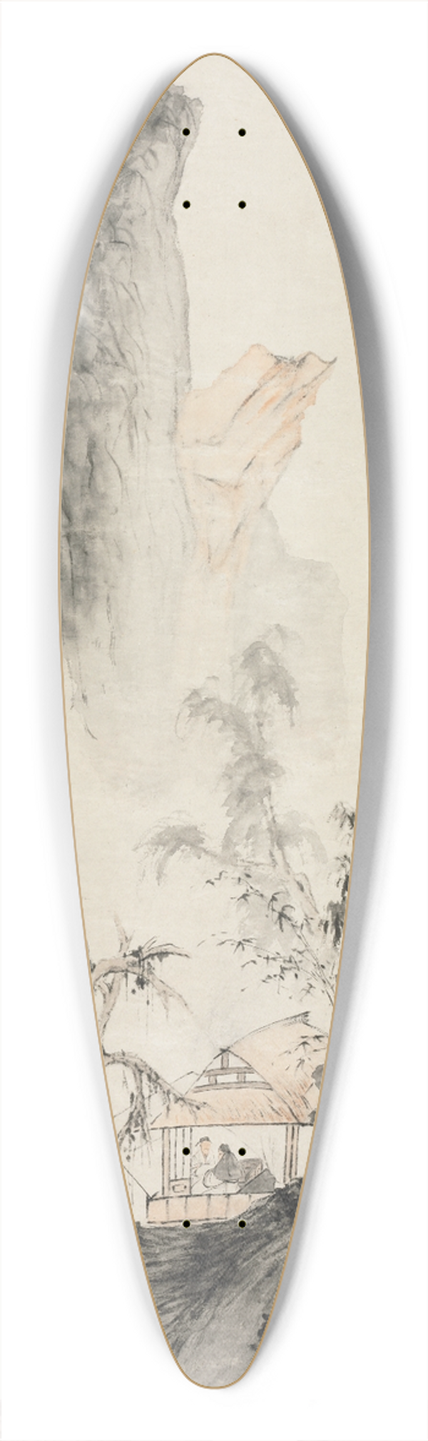 Hua Yan - Conversation in Autumn 39.3 inch art pintail longboard deck