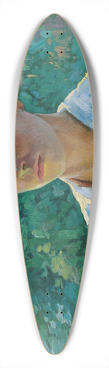 Hubert Landa - Mdchenbildnis 39.3 inch art pintail longboard deck