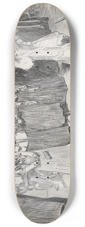 Charles Dana Gibson - Studies in expression. The author and the soubrette 8.25 inch art skate deck