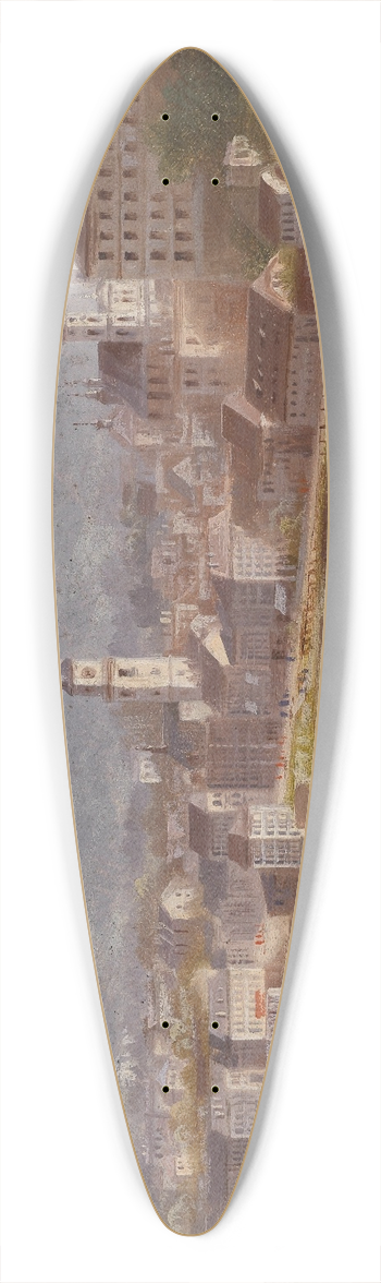 Hubert Sattler - Blick auf Linz 39.3 inch art pintail longboard deck
