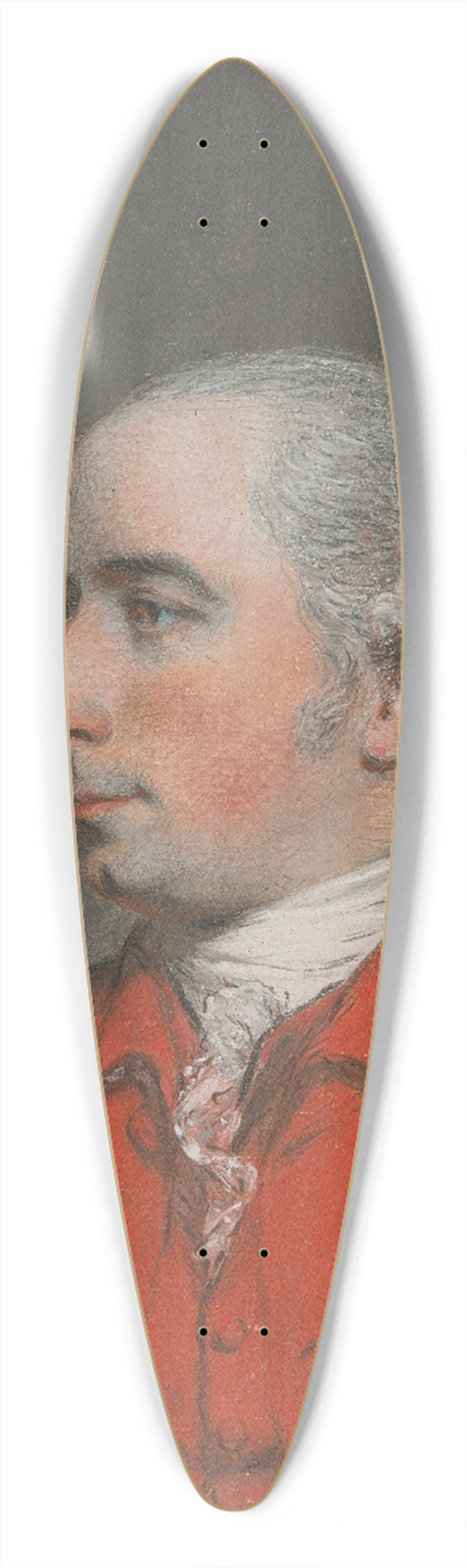 Hugh Douglas Hamilton - Portrait of a Gentleman 39.3 inch art pintail longboard deck