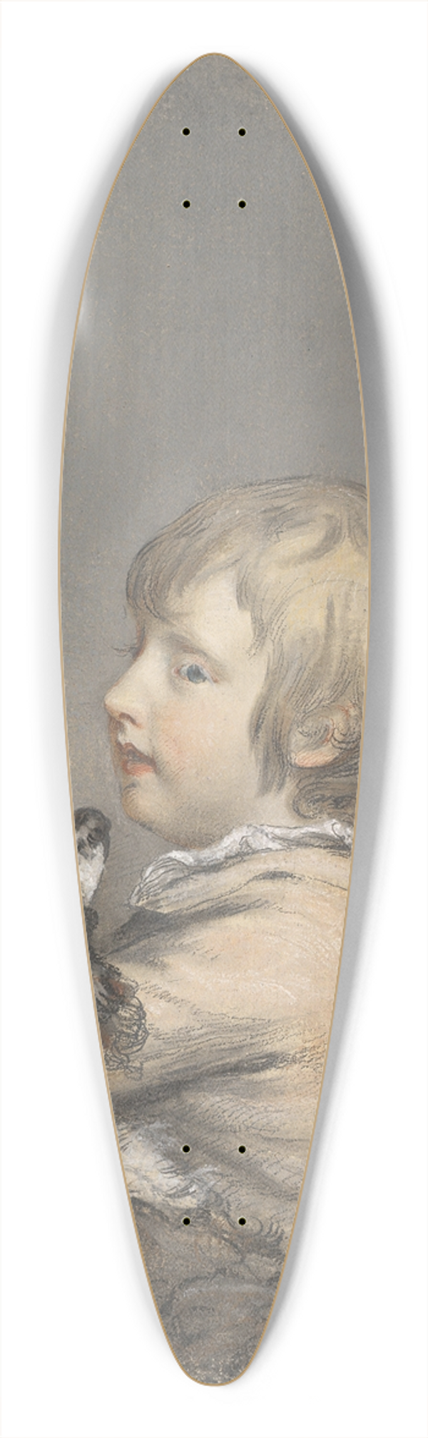 Hugh Douglas Hamilton - William Evelyn of St Clere, Kent, Holding a Spaniel 39.3 inch art pintail longboard deck