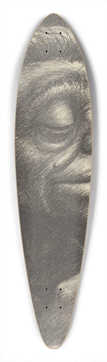 Hugh Miller - Portrait 39.3 inch art pintail longboard deck