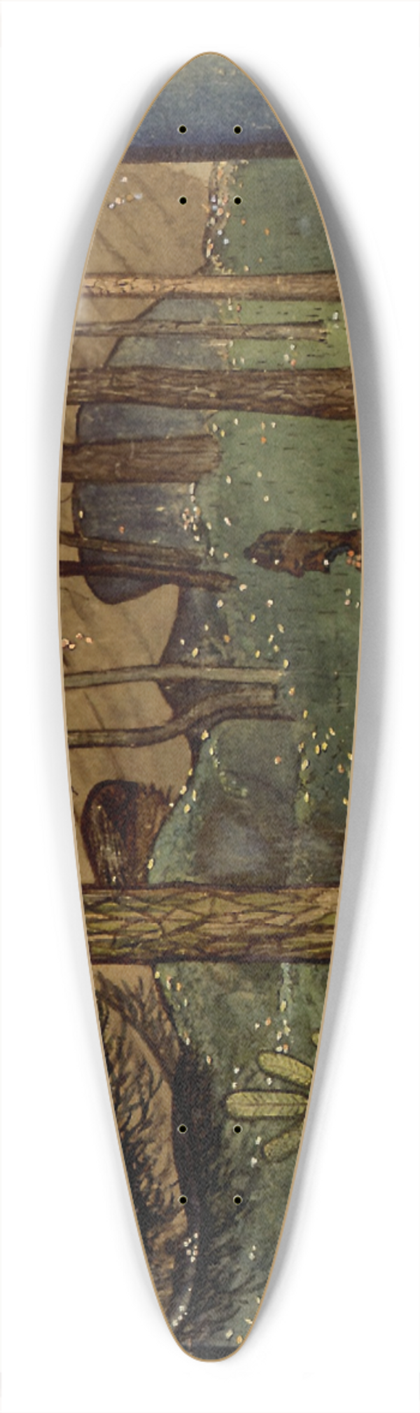Hugo Simberg - Autumn in the Forest 39.3 inch art pintail longboard deck