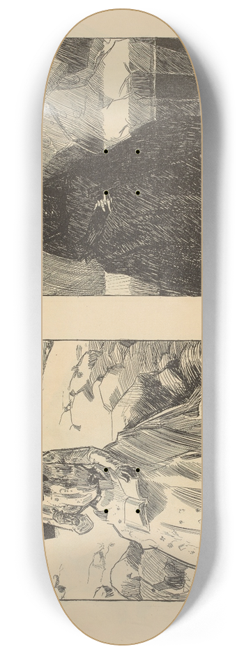 Charles Dana Gibson - The chaperon. The evening 8.25 inch art skate deck