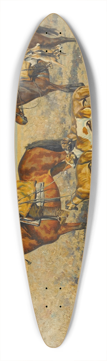 Hugo Ungewitter - Hunting on the steppes 39.3 inch art pintail longboard deck