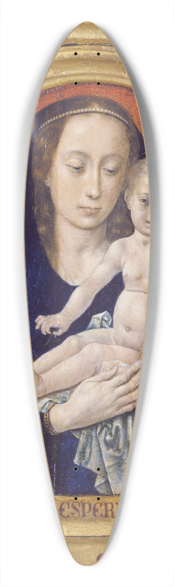 Hugo van der Goes - Virgin and Child 39.3 inch art pintail longboard deck