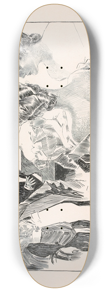Charles Dana Gibson - The Comic Song 8.25 inch art skate deck