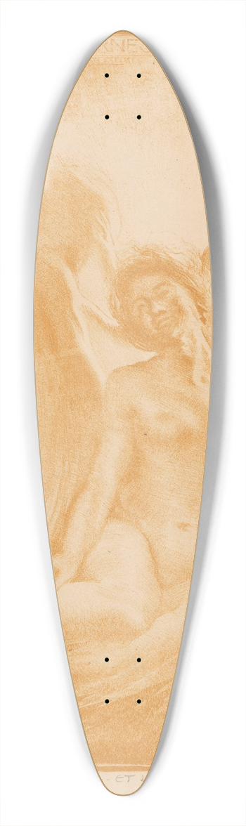 Huib Luns - Drie naakte Nornen 39.3 inch art pintail longboard deck