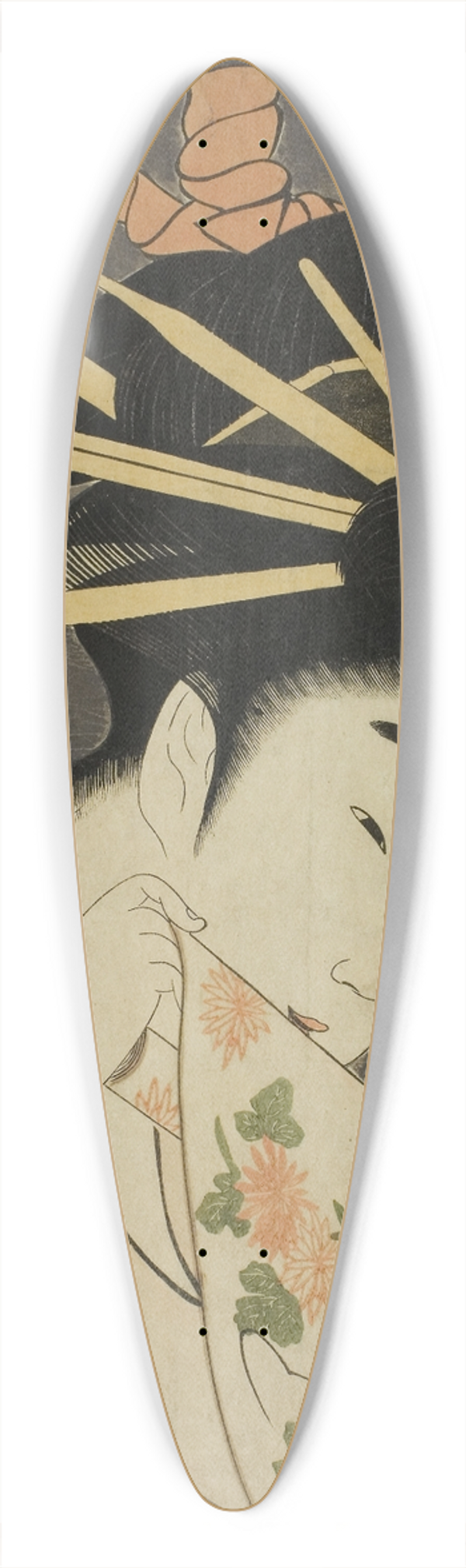 Ichirakutei Eisui - The Courtesan Senzan of the Chojiya, from the series Beauties of the Five Festivals (Bijin gosekku) 39.3 inch art pintail longboard deck
