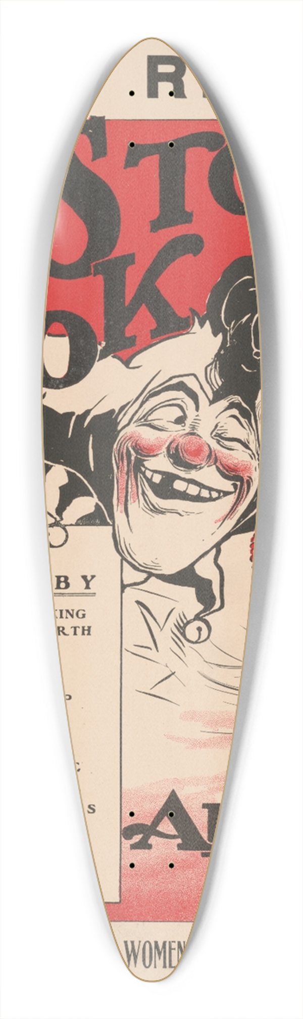 Ike Morgan - 10 story book, April 39.3 inch art pintail longboard deck