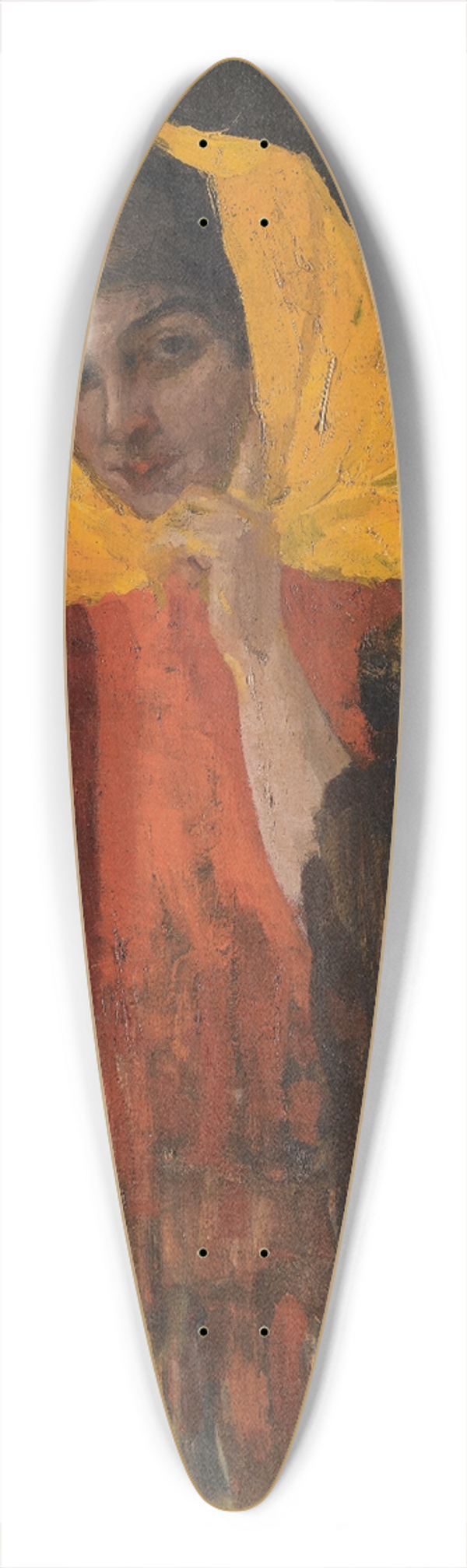 Ilya Abramovich Grinman - Portrait Of A Lady In A Yellow Shawl 39.3 inch art pintail longboard deck