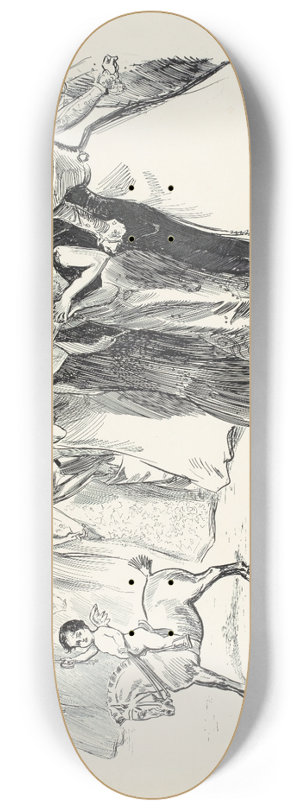 Charles Dana Gibson - The invincible army 8.25 inch art skate deck