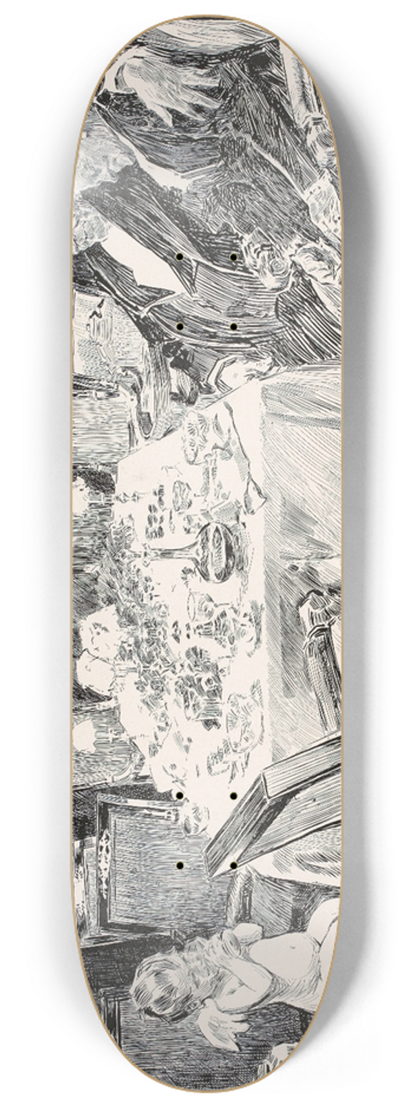 Charles Dana Gibson - The last guest 8.25 inch art skate deck