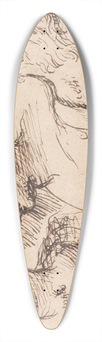 Inigo Jones - Five Classical Heads 39.3 inch art pintail longboard deck