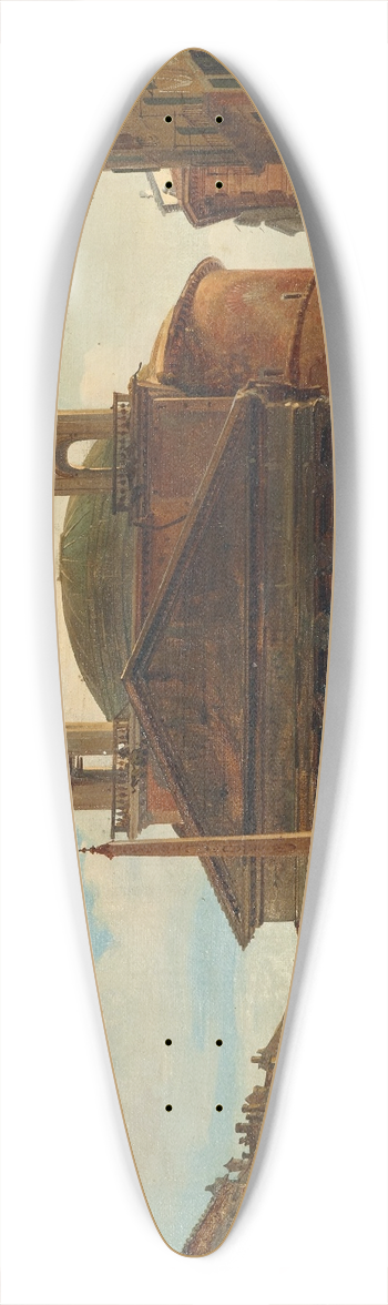 Ippolito Caffi - Rome, The Pantheon 39.3 inch art pintail longboard deck