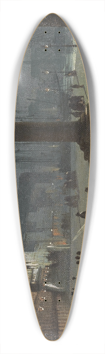 Ippolito Caffi - Venezia Molo di San Marco 39.3 inch art pintail longboard deck