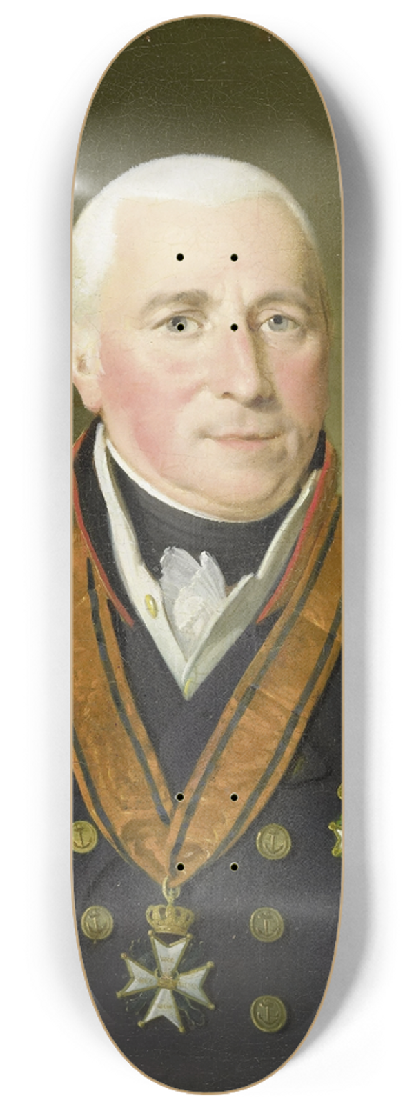Adriaan de Lelie - Portrait of Gerrit Verdooren (1757-1824), Vice-admiral 8.25 inch art skate deck