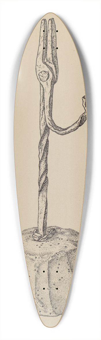 Irene Lawson - Rush Holder 39.3 inch art pintail longboard deck