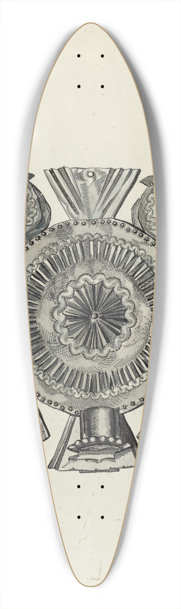 Irene M. Burge - Cut Tin Candle Holder 39.3 inch art pintail longboard deck