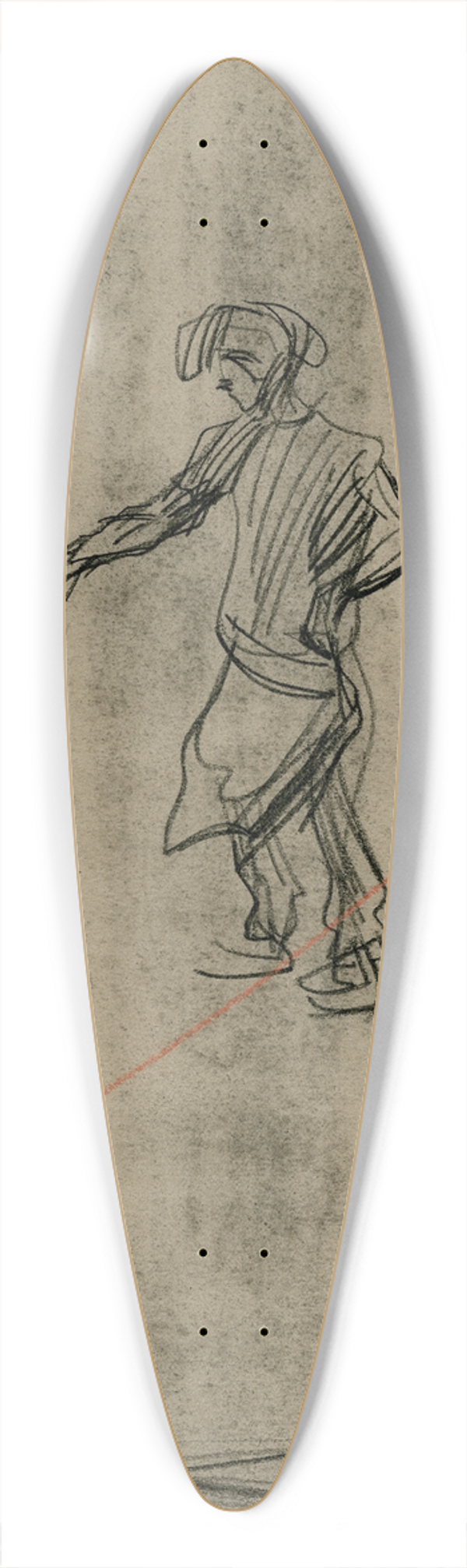 Isaac Israls - Glasblazers 39.3 inch art pintail longboard deck