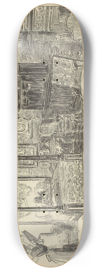 Charles Dana Gibson - The next morning 8.25 inch art skate deck