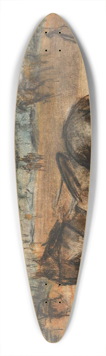 Isaac Israls - Rotten Row, Hyde Park 39.3 inch art pintail longboard deck