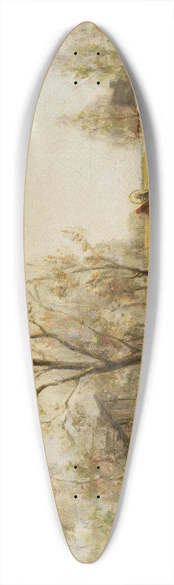 Isaac Levitan - Springtime in the countryside 39.3 inch art pintail longboard deck
