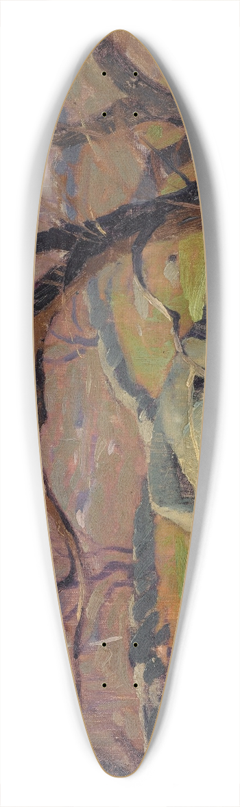 Isaac Levitan - View Near Yalta 39.3 inch art pintail longboard deck