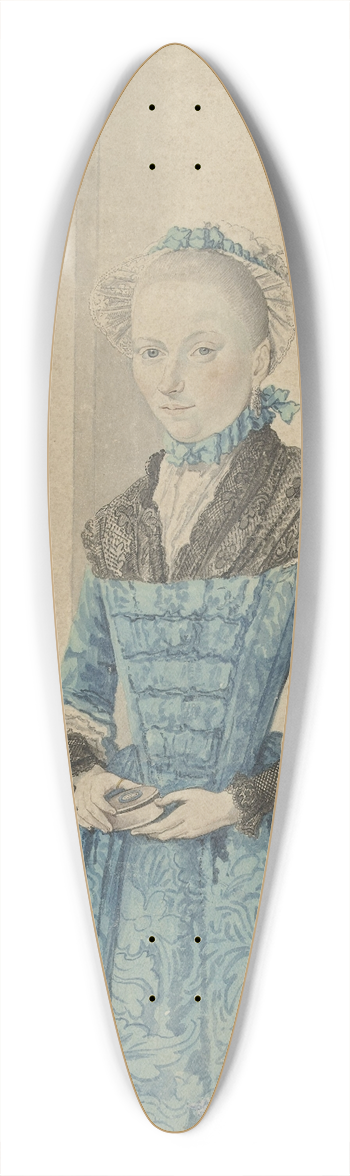 Isaac Lodewijk la Fargue van Nieuwland - Portret van Maria van IJsseldijk, staand kniestuk 39.3 inch art pintail longboard deck