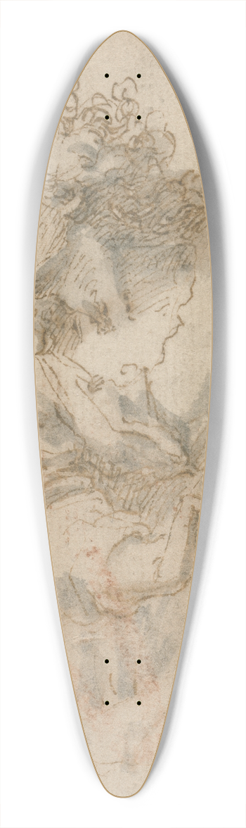 Isaac Oliver - An Angel 39.3 inch art pintail longboard deck